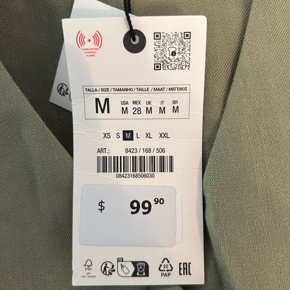 NWT Zara linen blend midi dress - Picture 5 of 8